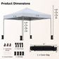 9.5 x 9.5 Feet Pop up Canopy Tent with Adjustable Heights