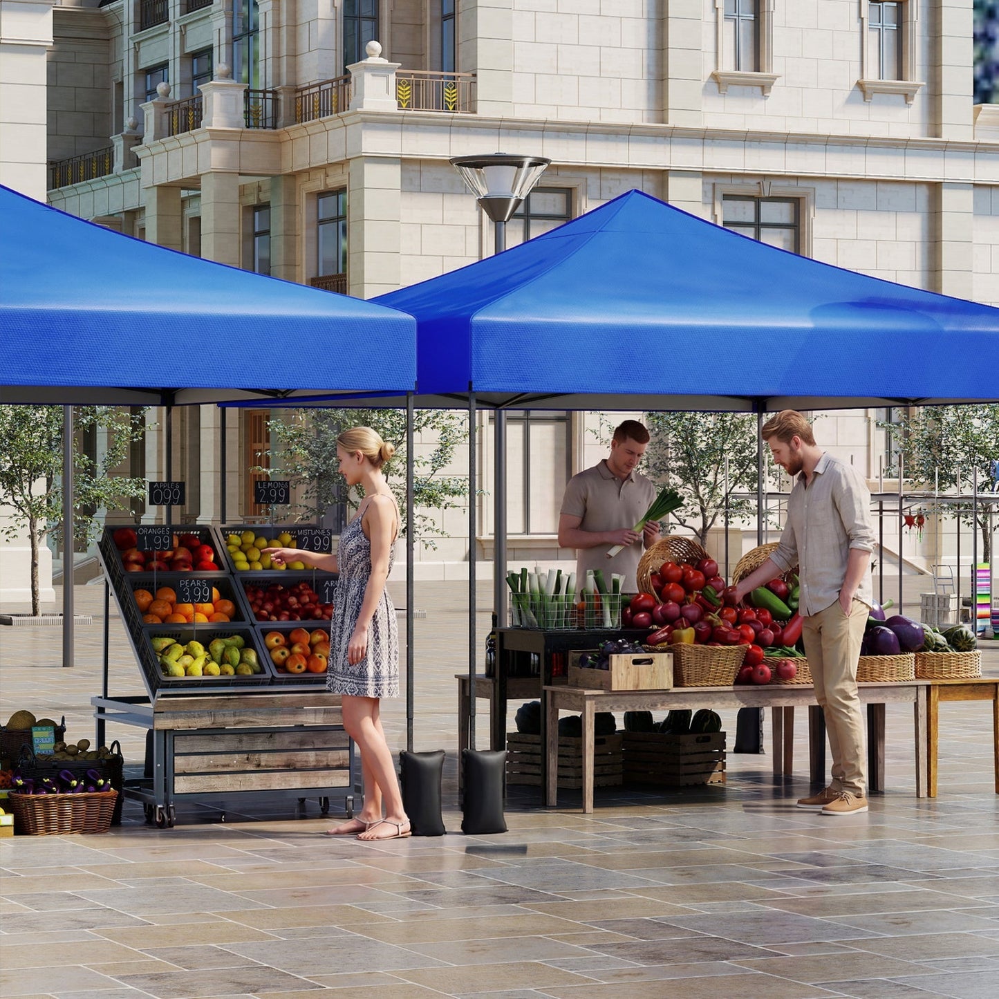 9.5 x 9.5 Feet Pop up Canopy Tent with Adjustable Heights