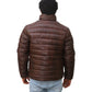 Men's Leather Puffer Down Jacket