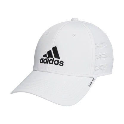 adidas Mens Gameday Structured Stretch Fit Hat Discontinued White/Black Large-X-Large
