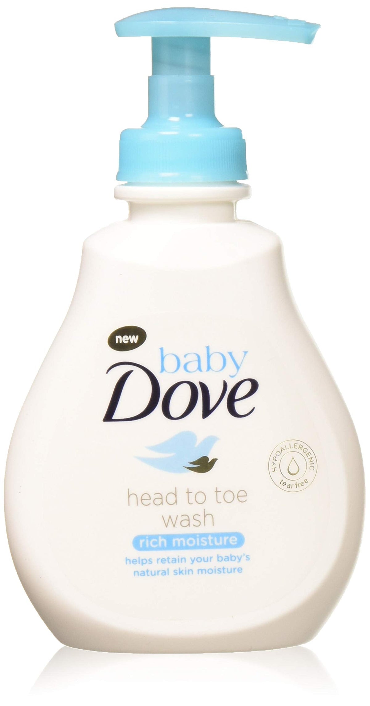 Baby Dove Humectación Enriquecida de la Cabeza a los Pies 6.76 Onzas Líquidas (Paquete de 6)
