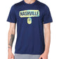 adidas Mens Size SC Short Sleeve Pre-Game T-Shirt Team Navy Blue/Nashville Soccer Club Small Tall