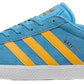 adidas Gazelle Big Kid Sneaker (Blue White Yellow 5.5)