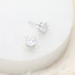 9mm Round Crystal Cubic Zirconia Stud Earrings in Clear Gift Box - Ready to Gift