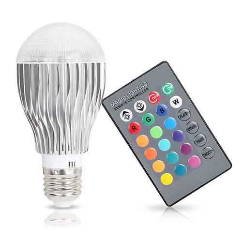 Bombilla LED de 9W E27 RGB