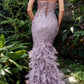 Andrea & Leo A1116 Floor Length Feathered Mermaid Gown