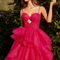 Andrea & Leo A1238 Long Keyhole Bodice Tiered Ruffled Ball Gown