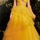Andrea & Leo A1238 Long Keyhole Bodice Tiered Ruffled Ball Gown