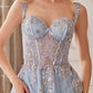 Vestido de gala largo de línea A de tul adornado Andrea & Leo A1258
