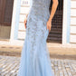 Nox Anabel A1376 Long Fitted Mermaid Gown Open Lace Up Back