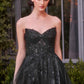 Vestido de gala sin tirantes de tul con capas Andrea & Leo A1378