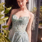 Vestido de gala sin tirantes de tul con capas Andrea & Leo A1378