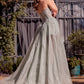 Andrea & Leo A1381 Tulle Daisy Asymmetric A-Line Gown