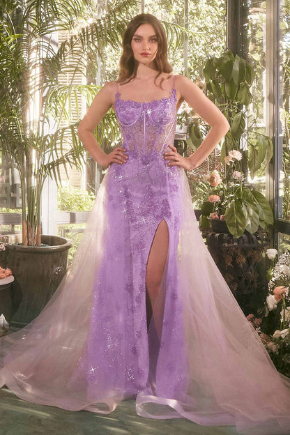 LIQUIDACIÓN - Vestido Andrea & Leo A1382 con Sobrefalda de Tul y Margaritas (Talla 6)