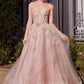 Andrea & Leo A1383 Dress Watercolor Floral A-Line Gown