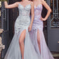 Vestido de sirena floral con lentejuelas Andrea & Leo A1388