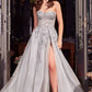 Vestido A1415 de Andrea & Leo con corsé sin tirantes y adornos de gala