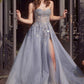 Vestido A1415 de Andrea & Leo con corsé sin tirantes y adornos de gala