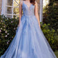 Andrea & Leo A1417 Dress Lace Appliqued A-Line Layered Tulle Gown