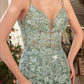 Andrea & Leo A1421 Dress Foliage Beaded Lace Mermaid Gown