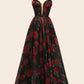 Vestido de organza con estampado de rosas Andrea & Leo A1465