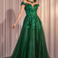 Vestido de noche acampanado Andrea & Leo A1475 de manga corta para madre de la novia