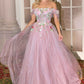 Andrea & Leo A1479 Long A-Line Off Shoulder 3D Floral Applique Gown