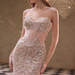 Vestido de Andrea & Leo A1481 ajustado sin tirantes con escote corazón y corpiño de corsé