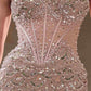 Vestido de Andrea & Leo A1481 ajustado sin tirantes con escote corazón y corpiño de corsé