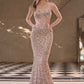 Vestido de Andrea & Leo A1481 ajustado sin tirantes con escote corazón y corpiño de corsé
