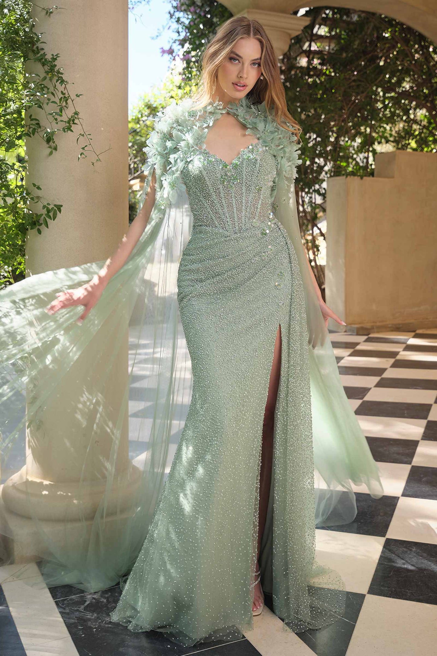 Andrea & Leo A1494 Vestido Formal Ajustado sin Tirantes con Escote Corazón