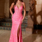 Nox Anabel A1583 Sleeveless V-Neck Fully Sequined Gown with Slit