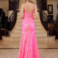 Nox Anabel A1583 Sleeveless V-Neck Fully Sequined Gown with Slit