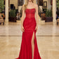 Nox Anabel A1739 Vestido de noche largo, entallado y sin tirantes