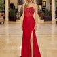 Nox Anabel A1739 Vestido de noche largo, entallado y sin tirantes