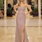 Nox Anabel A1739 Vestido de noche largo, entallado y sin tirantes