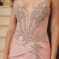 Nox Anabel A1740 Stretch Satin Fitted Evening Prom Gown