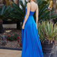 Vestido de noche Nox Anabel A1744 elegante línea A de satén elástico