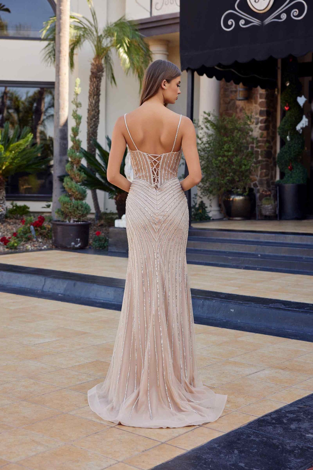 Nox Anabel A1746 Exquisito Vestido Formal Ajustado de Tul