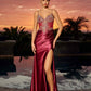 Nox Anabel A1750 Fitted Stretch Satin Formal Evening Prom Gown
