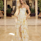 Nox Anabel A1752 Flowy Strapless A-Line Ruffled Layered Chiffon Prom Gown