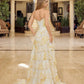 Nox Anabel A1752 Flowy Strapless A-Line Ruffled Layered Chiffon Prom Gown