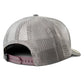 Gorra Trucker ARIAT con escudo bordado en 3D (Burdeos/Gris)