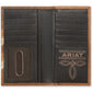 Ariat Chevron Patchwork Hair-On Leather (Brown/Tan) - Men's Rodeo Wallet