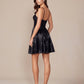 Nox Anabel A825 Short Metallic A-Line Homecoming Dress