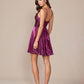Nox Anabel A825 Short Metallic A-Line Homecoming Dress