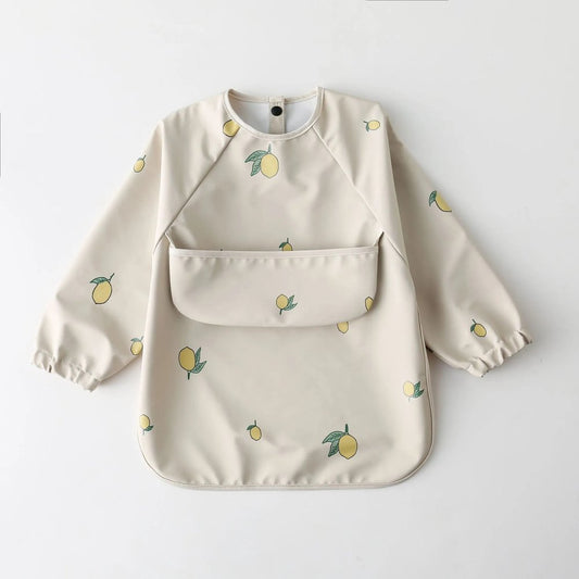 Babero impermeable tipo bata | Babero de manga larga para bebés y niños pequeños