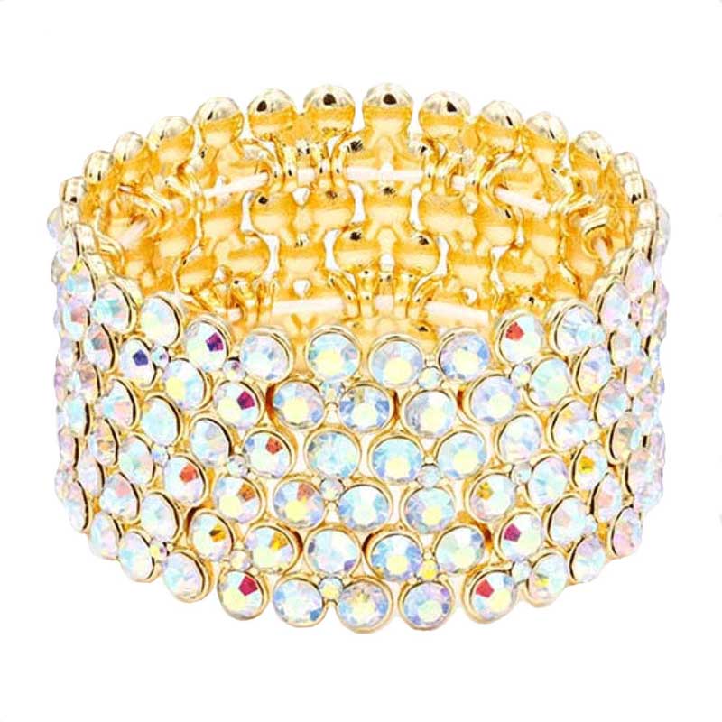 Bubble Stone Stretch Evening Bracelet