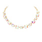 Women's Cushion Square Stone Link Evening Necklace