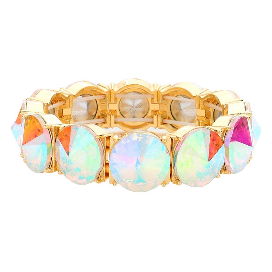 Round Stone Stretch Evening Bracelet